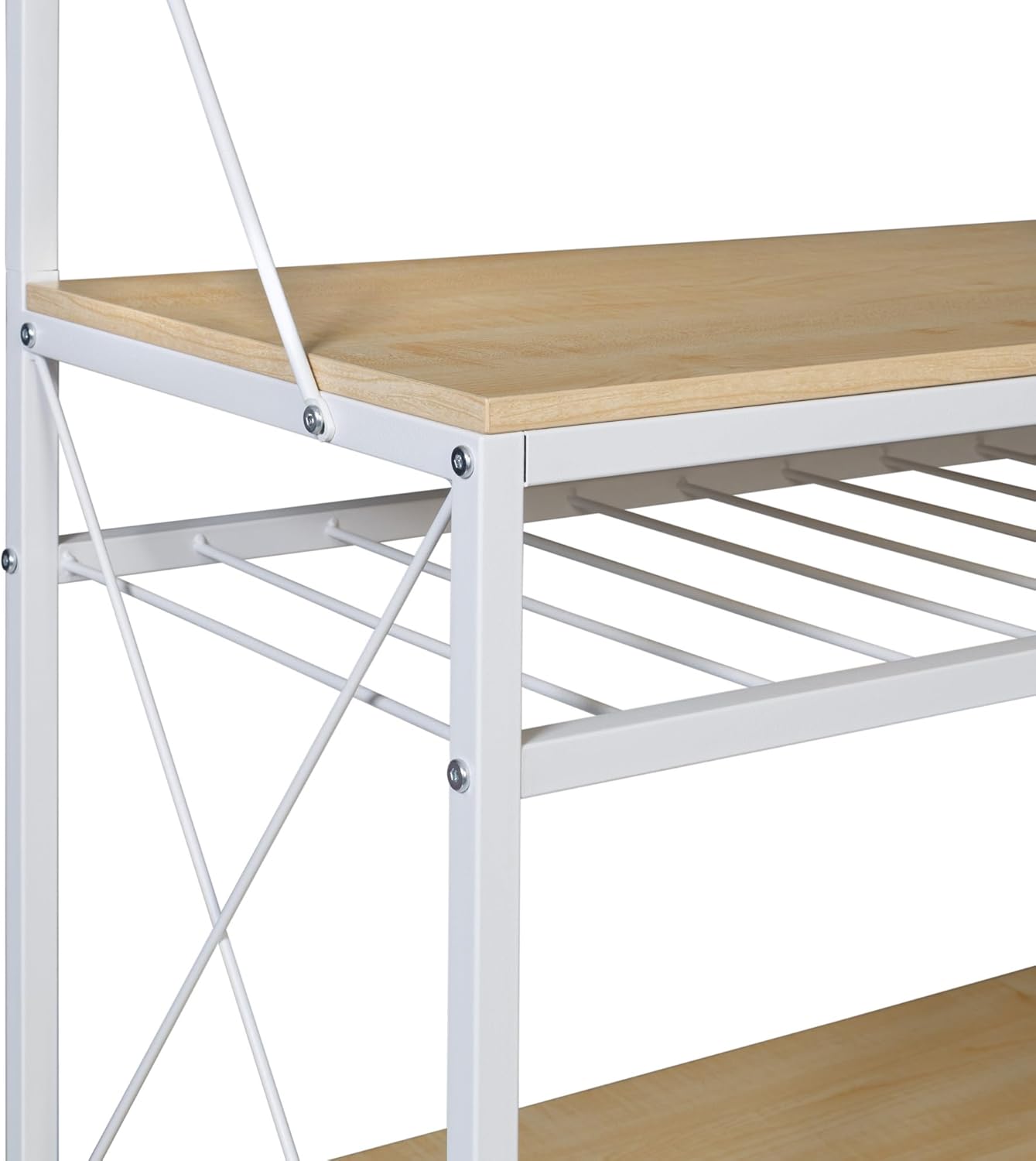 Honey-Can-Do Kitchen Baker’s Rack, White/Oak SHF-09513 White