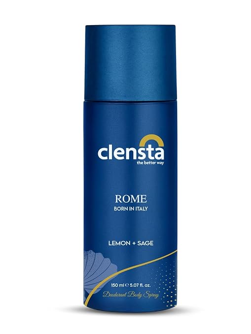 Clensta Rome Deodorant for Men 150ml Body Spray Long Lasting | All Day Freshness | Born in Italy