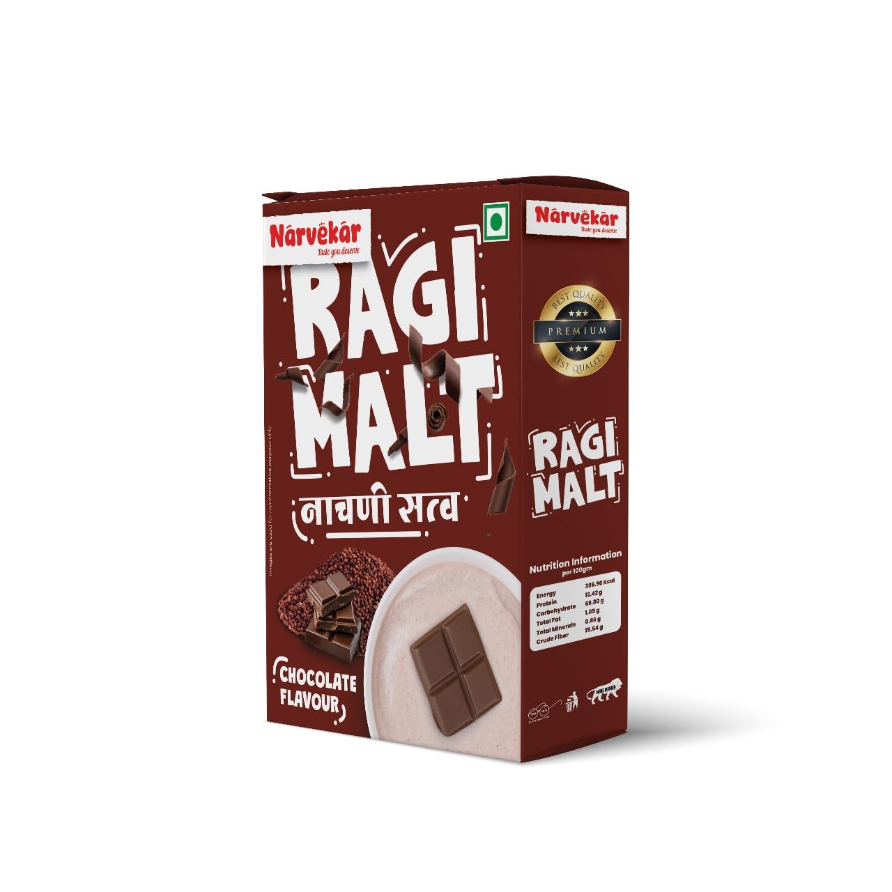 Narvekar Ragi Malt Chocolate Flavour | Nutritious Finger Millet Health Drink Mix | Rich in Dietary Fiber | Instant Malt Beverage-image-15