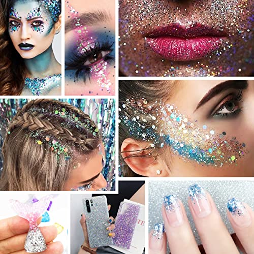 Set di polvere glitter per unghie,GaxQuly Glitter
