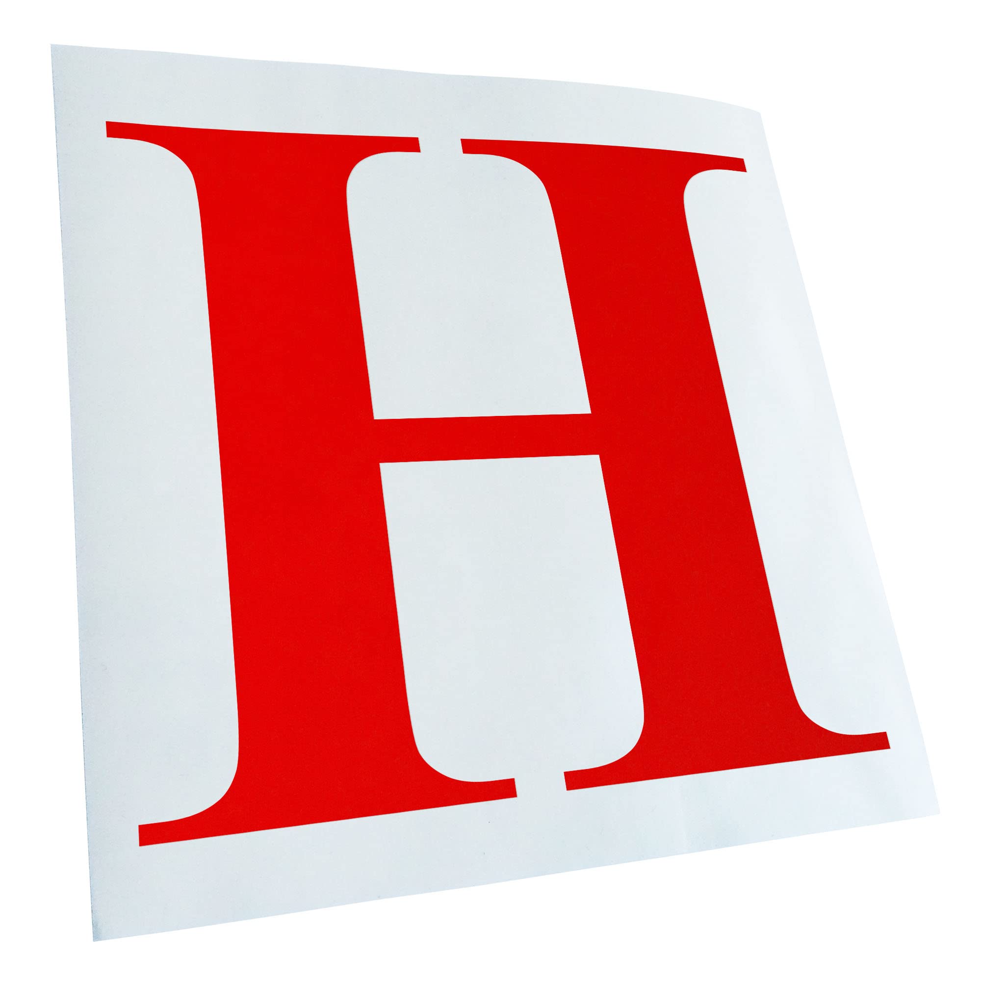 Kiwistar Letter H - Alphabet 11 x 10 cm in 15 Colours - Neon + Chrome Sticker