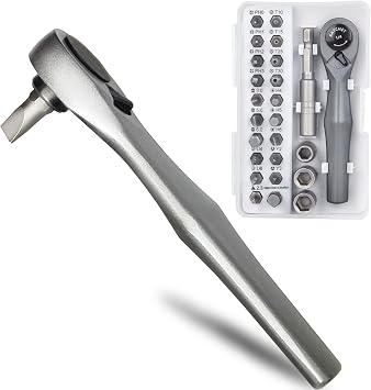 Ratcheting Screwdriver Set,25 in 1 Tool Screwdriver Kit,EDC Multi Tool Pocket Screwdriver with Multiple Bits
