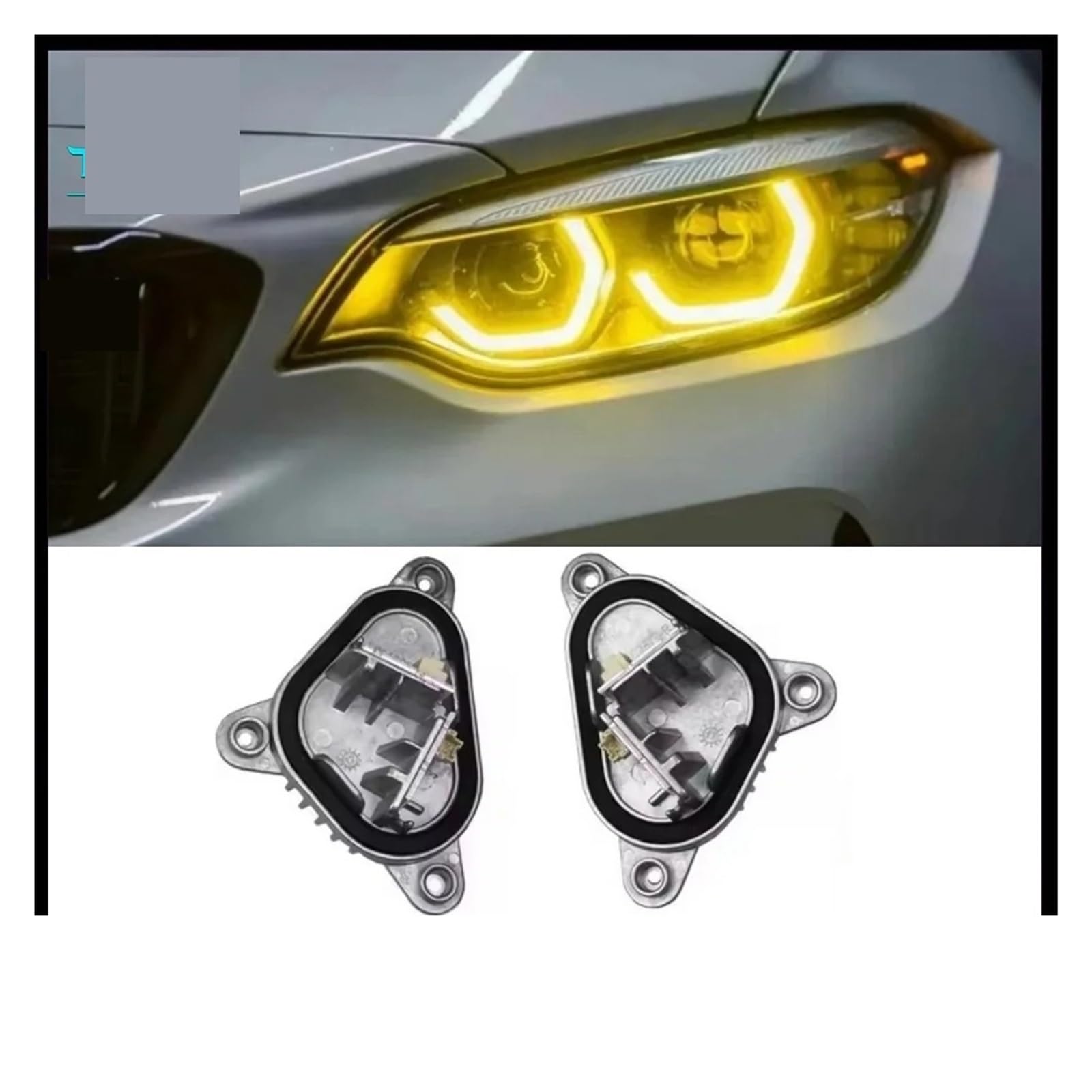 Faros Angel Eyes para coche Para BMW Serie 2 F23 F22 F87 LCI 230i 220i M240I 2018-2020 Para M2 Amarillo DRL Angel Eyes Módulo LED Luces DCirculación Diurna Kit halo para faross