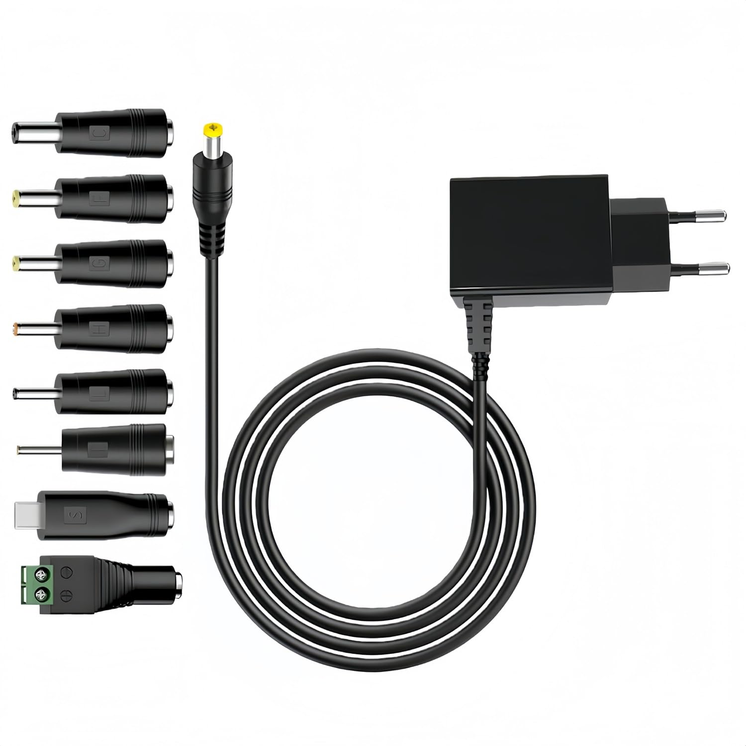 6V 1A zasilacz sieciowy Power Adapter, uniwersalny adapter sieciowy AC DC adapter do elektroniki domowej, transformator zasilacza falownika z 8 wtyczkami DC, uniwersalny zasilacz AC DC do