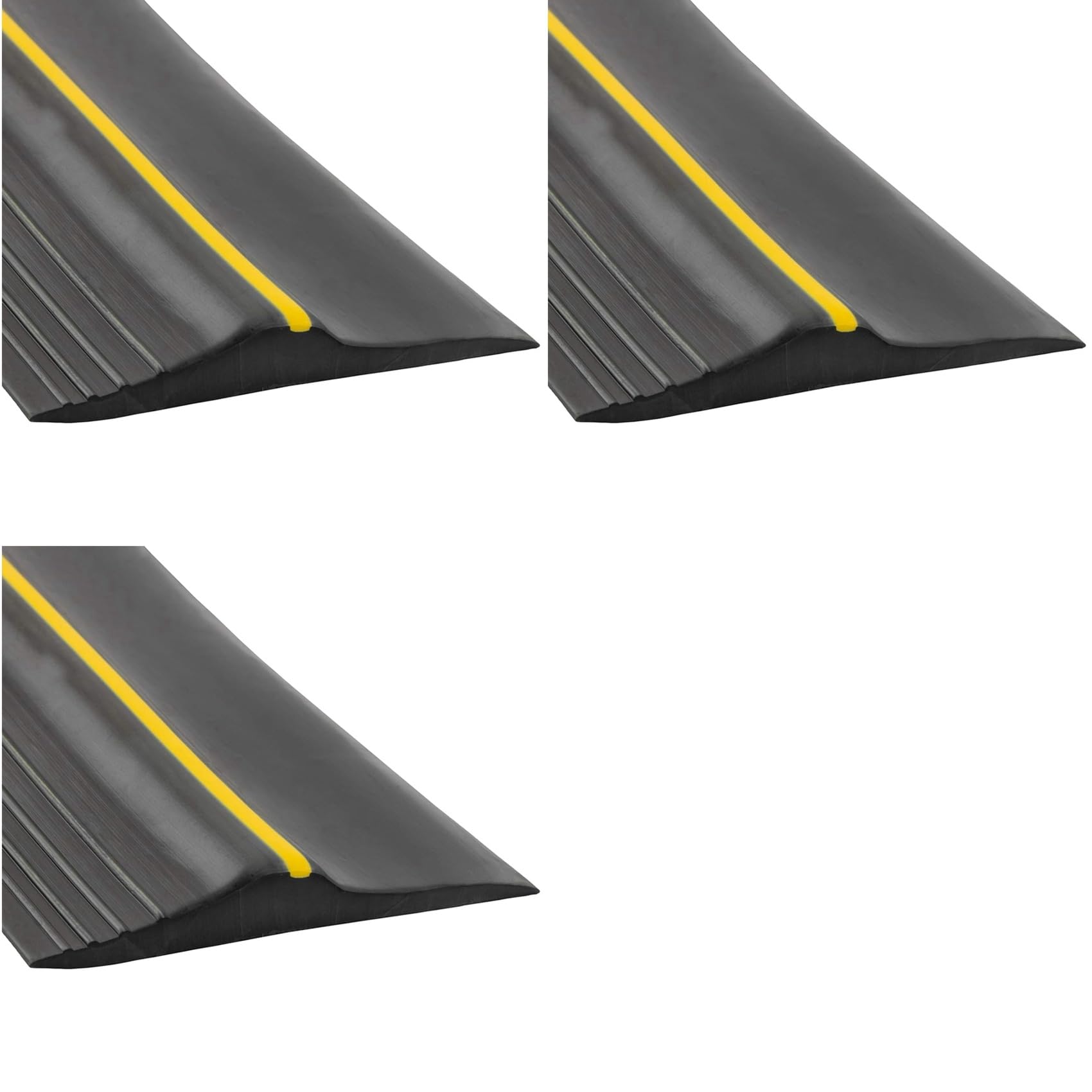 Jnchdghwa Black 3X Universal Garage Door Bottom Threshold Seal Strip Weatherproof Rubber (10Ft, )