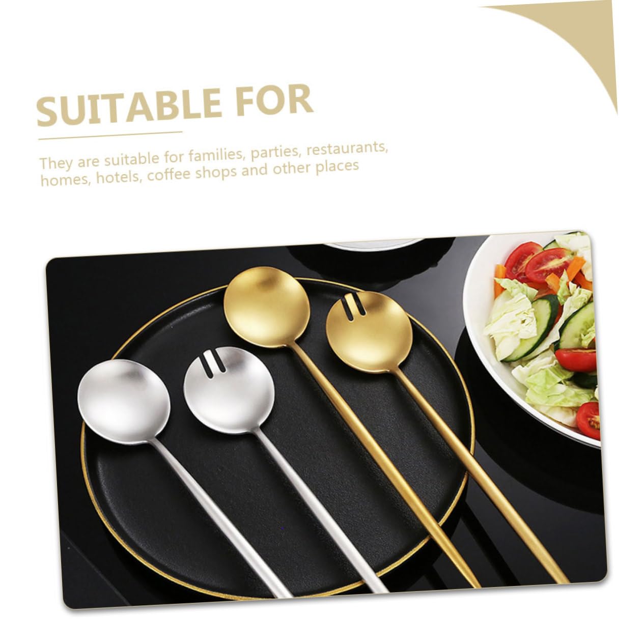 Multifunktions Salatgabel als Dessertlöffel und Kuchenlöffel aus Edelstahl