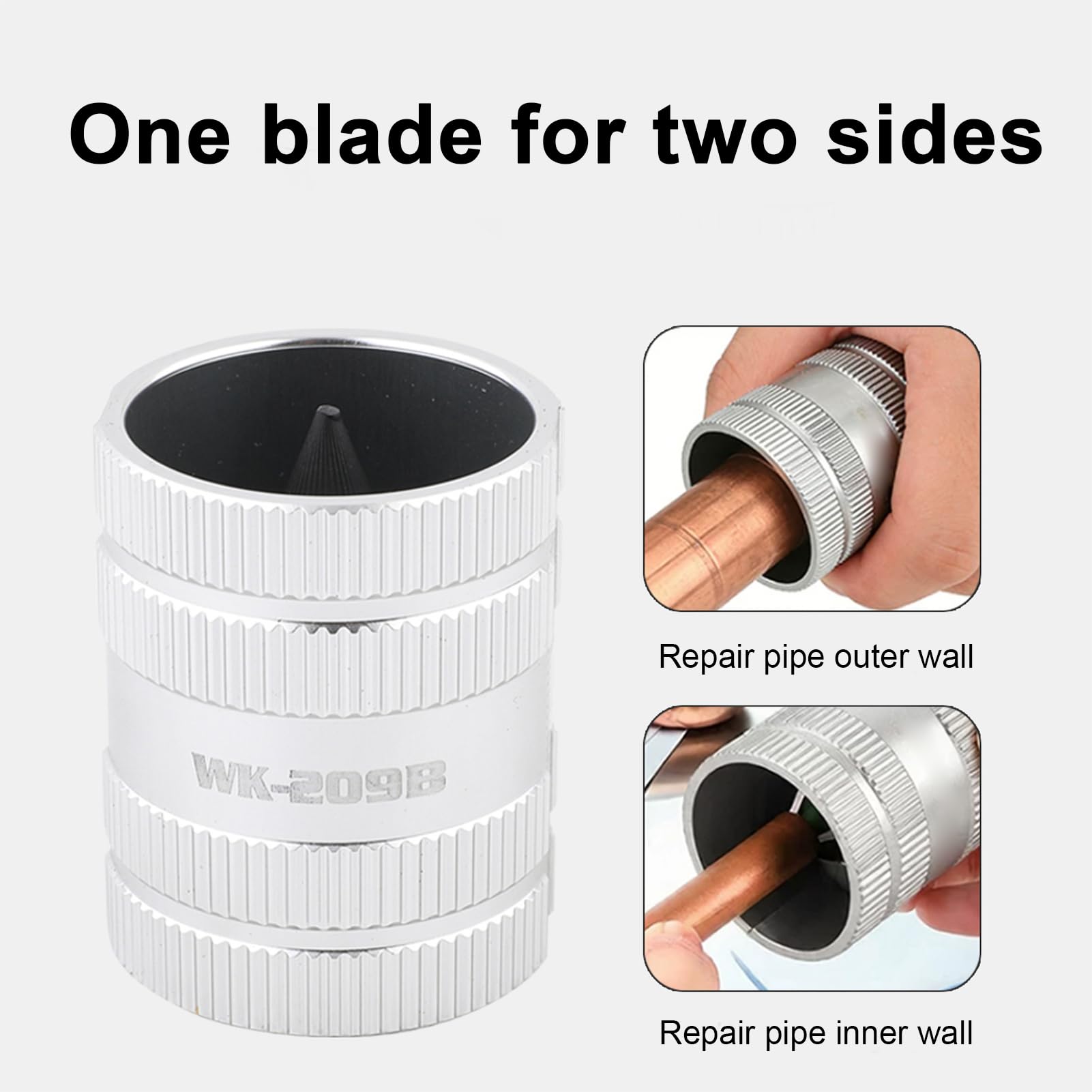 Escariador de Tuberí Interior Exterior para Profesionales de Fontanerí Que Instalan Tuberías Cobre Pvc Aluminio Base Sujeción Eléctrica para Agarre Seguro Desbarbado