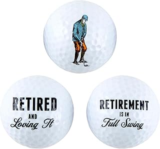 Faithworks Golf Ball Gift Set - Vintage Golf Artwork, Boxed Set of 3, Full Swing
