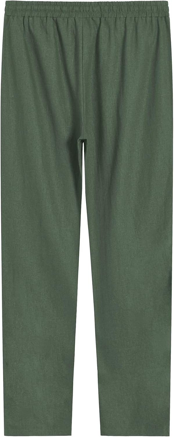 Weintee Women's 34" Inseam Tall Linen Pants with Pockets - Image 2