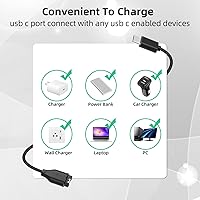 Vista 5 de Cargador USB C Tebiemao Compatible con Cargador de Reloj Garmin, Paquete de 2 Cables de Carga de Sincronización de Datos para Garmin Fenix 7 6 5