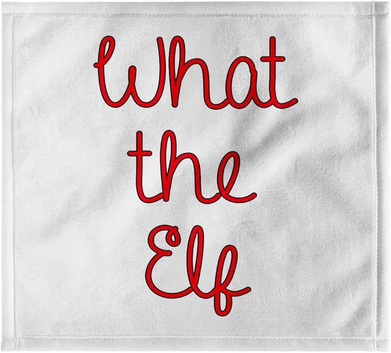 3dRose What The Elf 11x12 Wash Cloth for Face and Body