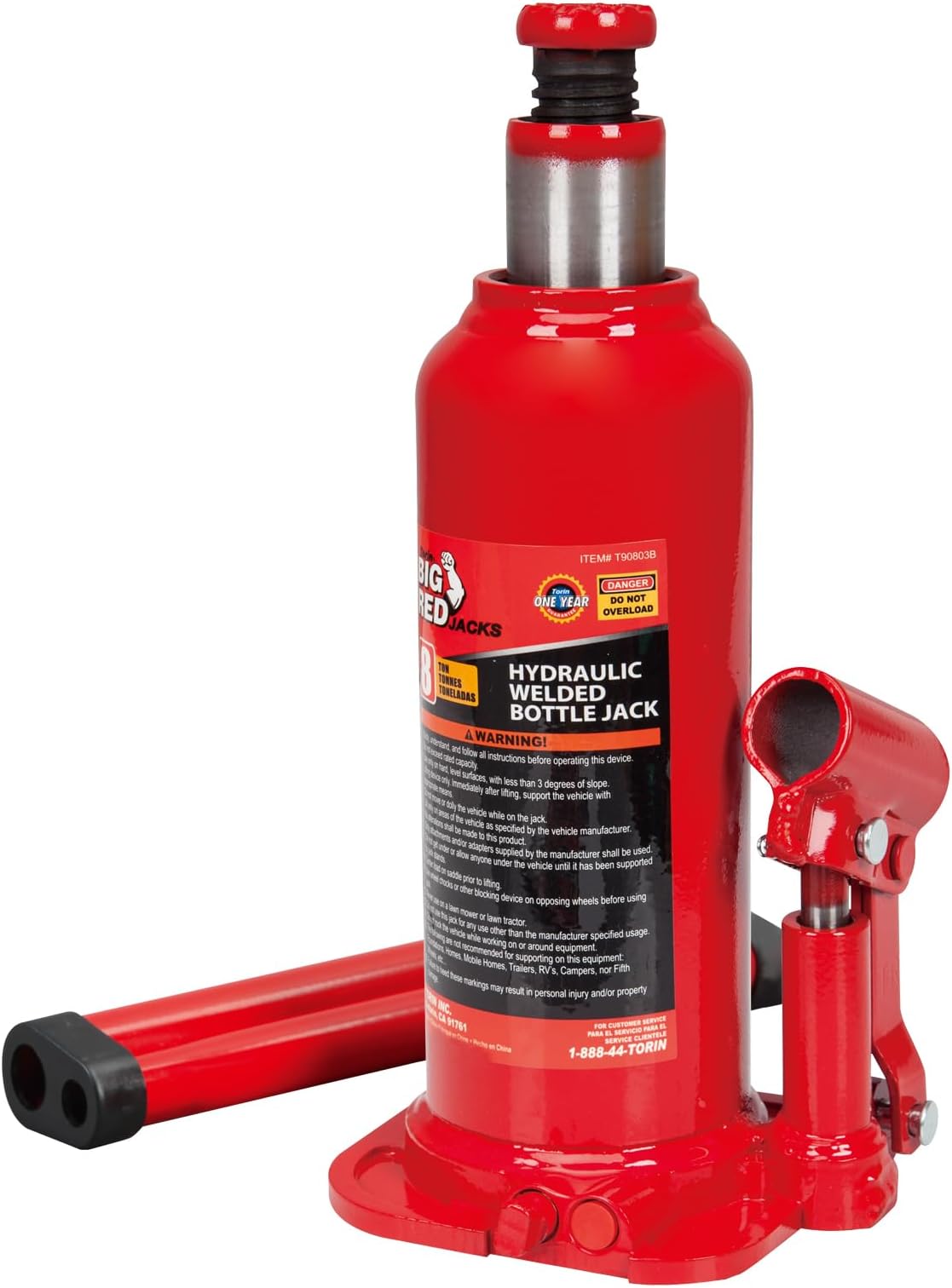 Torin T90803 Hydraulic Bottle Jack - 8 Ton