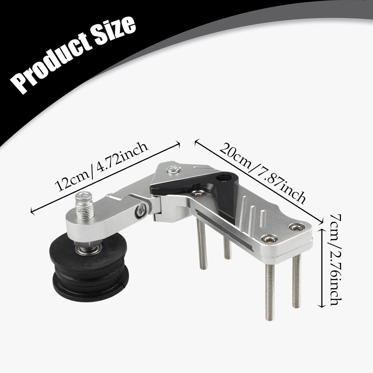 Motorcycle Chain Tensioner Adjuster Regulator Universal Easy Installation Sturdy Modified Accessories Chain Tensioning Tool, Silver