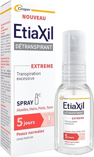 Etiaxil Spray Déodorant Détranspirant Aisselles Mains Pie…