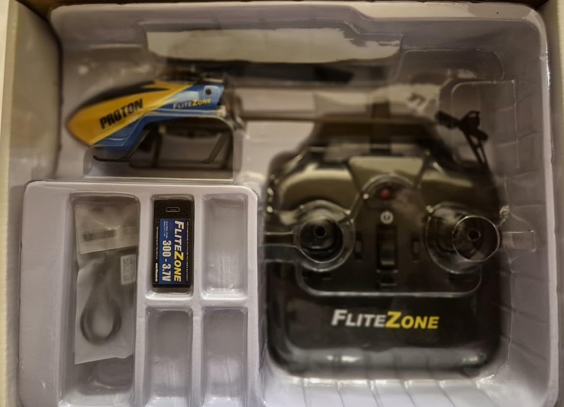 RC Helikopter Proton FBL, 4 Kanal, mit 6 Achsen Gyroscope und 2.4 GHZ Fernsteuerrung RTF Set