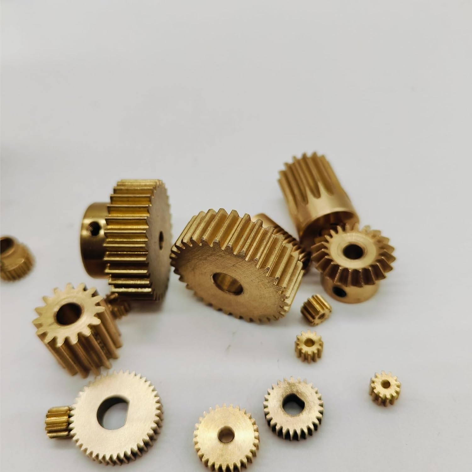 1pcs 0.5 Module 80 Teeth Brass Spur Gear with Step 41mm Diameter Straight Teeth Pinion 0.5M 80T Cylindrical Gear Mechanical(15mm bore)