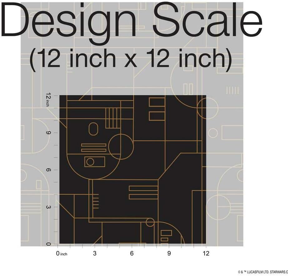 RoomMates Star Wars R2D2 Geometric Yellow Peel & Stick Wallpaper by RoomMates, RMK11784RL