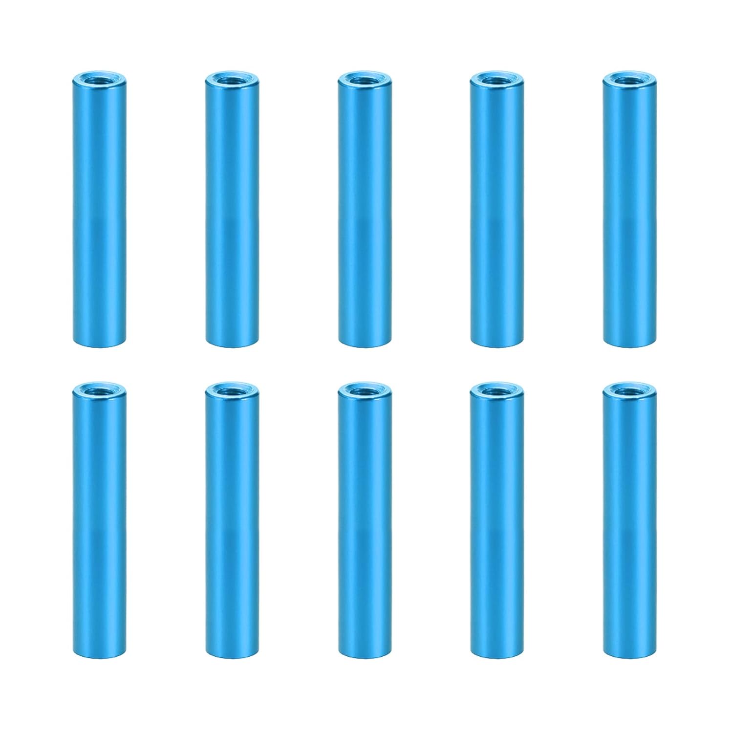 YOKIVE 10 Pcs Standoff Spacer, Aluminum Round Straight Spacer | Prevent Joint Deformation, Great for Robot, Drone (Silver, M3, 20mm)