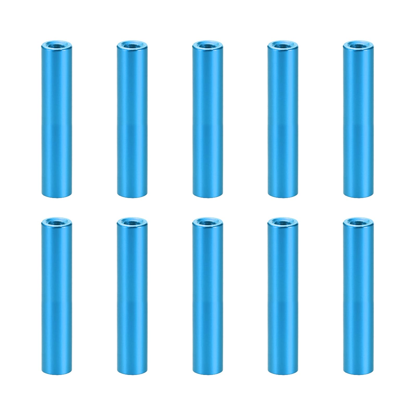 YOKIVE 10 Pcs Standoff Spacer, Aluminum Round Straight Spacer, Blue, 25mm