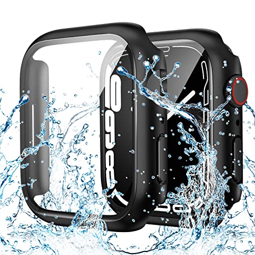 Goton Waterproof Case Compatible for Apple Watch Screen Protector Series 6/5/4, SE 3/2/1 44mm, Hard Bumper with Tempered Glass for iWatch Cover 44 mm by Goton - Used condition - US$6.47