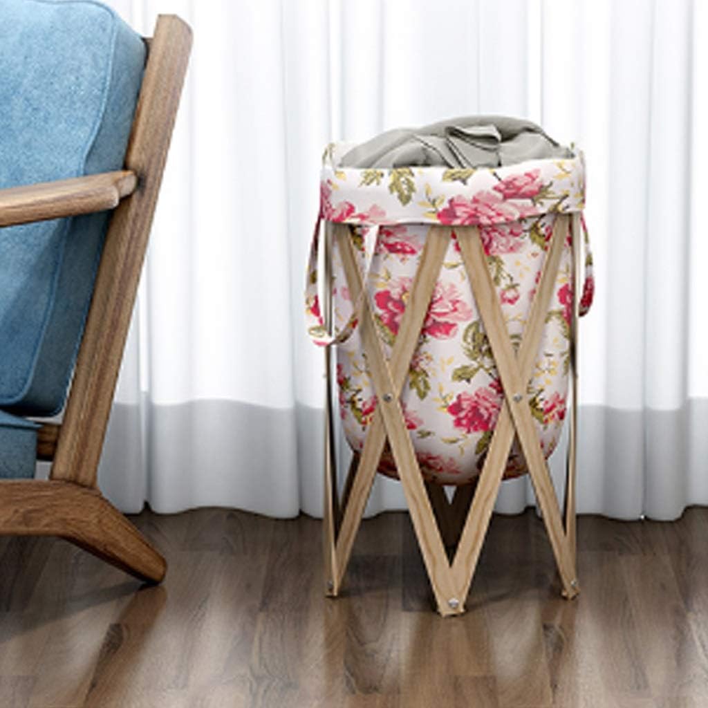 Storage Basket LQ Creative Hamper Folding Laundry Idyllic Laundry Basket Fabric Large Dirty Clothes Toy (Color : Style Two) (Style One)