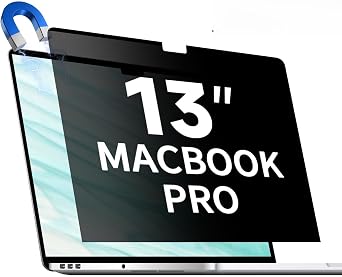 Magnetic Privacy Screen for 13 Inch MacBook Pro 2016, 2017, 2018, 2019, 2020, 2021, 2022, M1, M2, Removable Matte Laptop Privacy Screen Anti Glare Blue Light Filter, Anti-Spy for Mac 13
