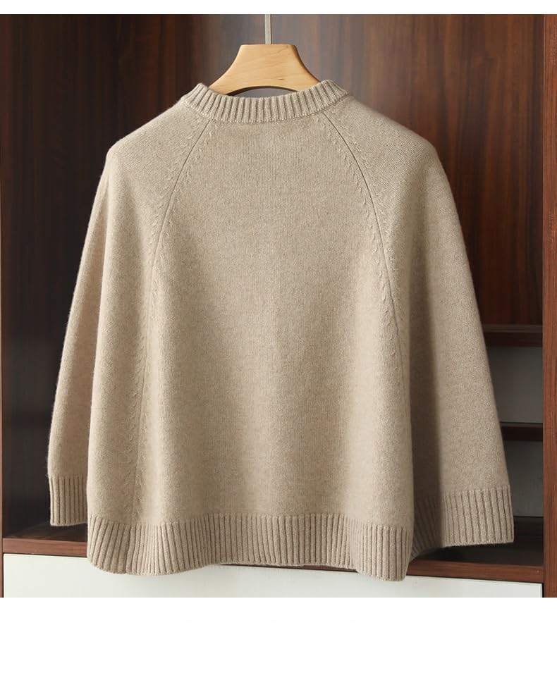 Scialle Donna Elegante Scialle In Lana Merino Per Donna Poncho Corto Lavorato A Maglia Aperto Sul Davanti Con Bottoni Cardigan In Maglia Elegante Cappotto In Morbido Cashmere Maglione Inv