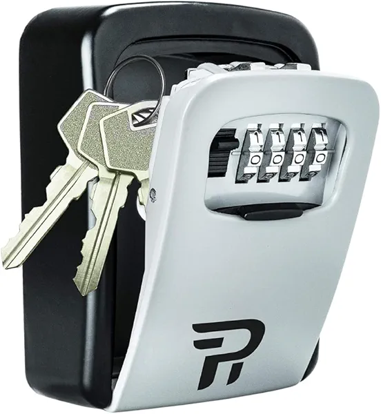 Key Lock Box with Code for Outside - Wall Mount Lockbox for Keys Outdoor - Combination Lock Box to Hide a Key Outside - Key Cabinets