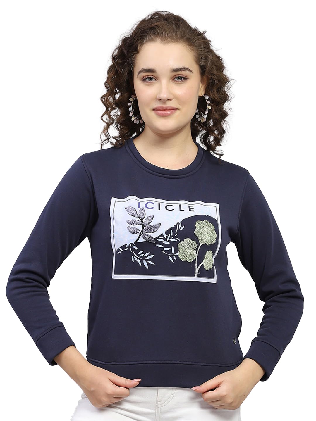 monte carlo Women Regular Fit Full Sleeve Round Neck Sweatshirt | Warm Pullover for Ladies | Soft Comfortable Casual Winter Wear for Women's (Pack of 1)-picture-43