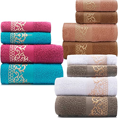 Jogo de Toalhas 4 Pe&ccedil;as Banh&atilde;o Gigante + Rosto Marcotex 100% Algod&atilde;o - Siena