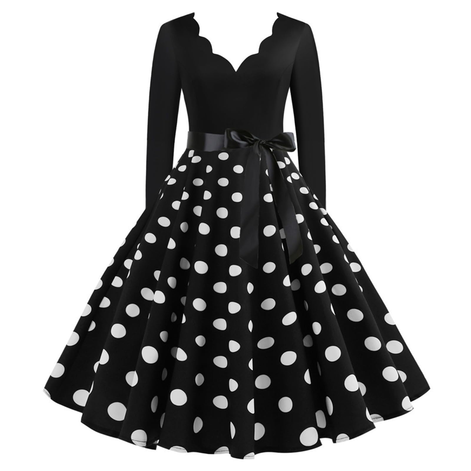 Abiti da donna casual estivi a maniche lunghe con scollo a V a pois 2026 abito da spiaggia 2026 vacanza sexy primavera grafica trendy club per sposa lavoro donna festa cocktail data notte fluida