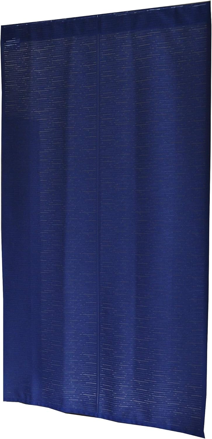 Japanese Noren Door Curtain Navy Lace 33.5x67in Flame Retardant Polyester