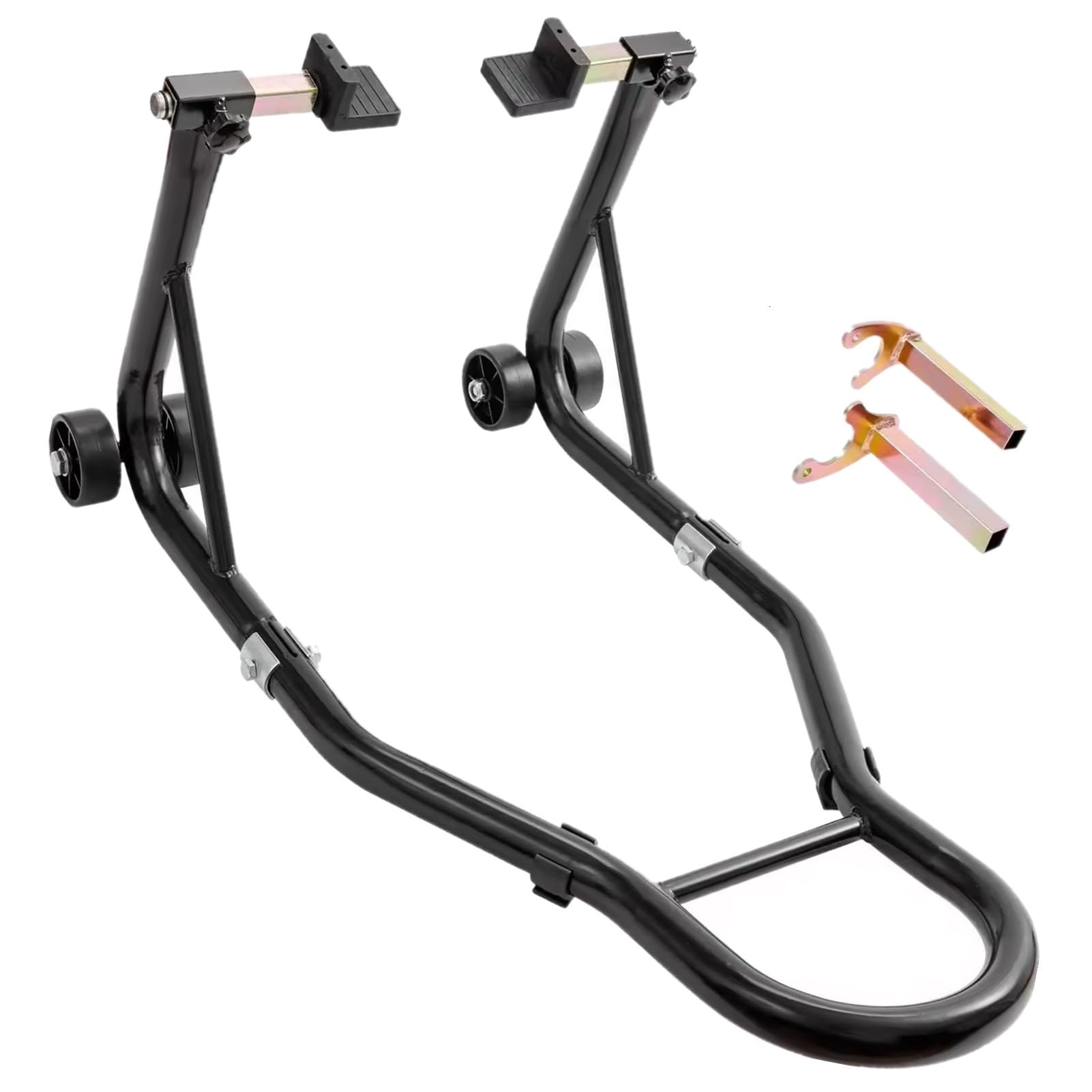 SUNROAD 220KG 485LBS Motorcycle Lift Bike Rear Wheel Swingarm Spool Lift Stand Paddock Stands, Black