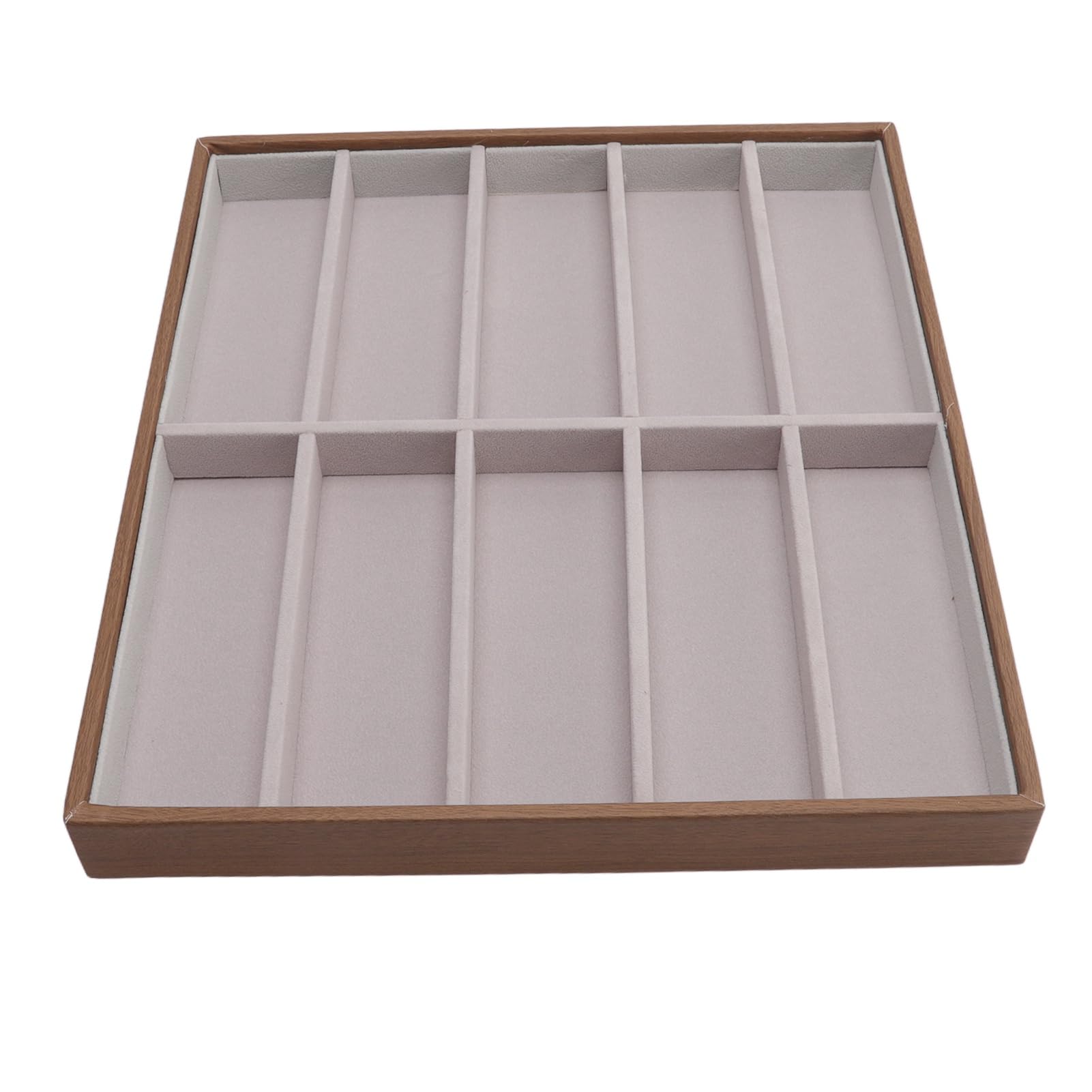 Sunglass, Sunglasses PU Wood Grain Glasses Tray Sunglasses Display Tray for Home Glasses Store (10 Grids)