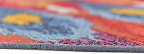 Miniatura 7 de Unique Loom - Alfombra colección de círculos abstractos, de transición para interiores y exteriores, beige, Polipropileno