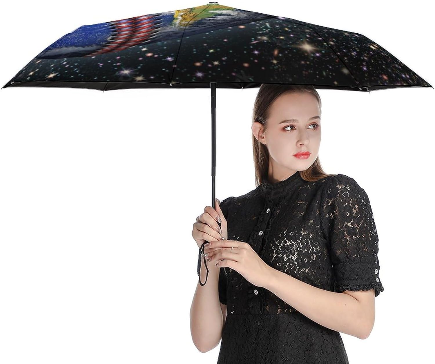 オリタタミ妻折り傘 オリタタミ雨傘 ヤキュウ 宇宙 全ての存在柄 サンシェード ジドウ蝙蝠 ワン特質自動カイヘイ おりたたみカサ 遮光カサ 雨傘 三つオリコウモリ傘 メンズ レデ