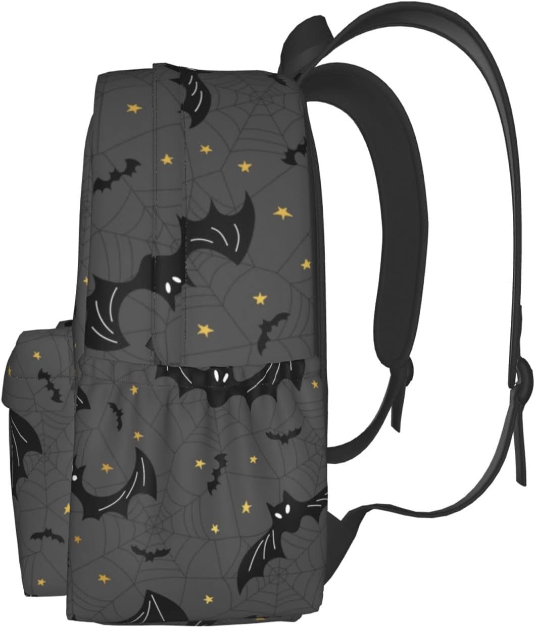 Black Bats Spider Web Large Capacity Backpack Lightweight Personalized Laptop Bag Tablet Travel School Bag with Multiple Pockets