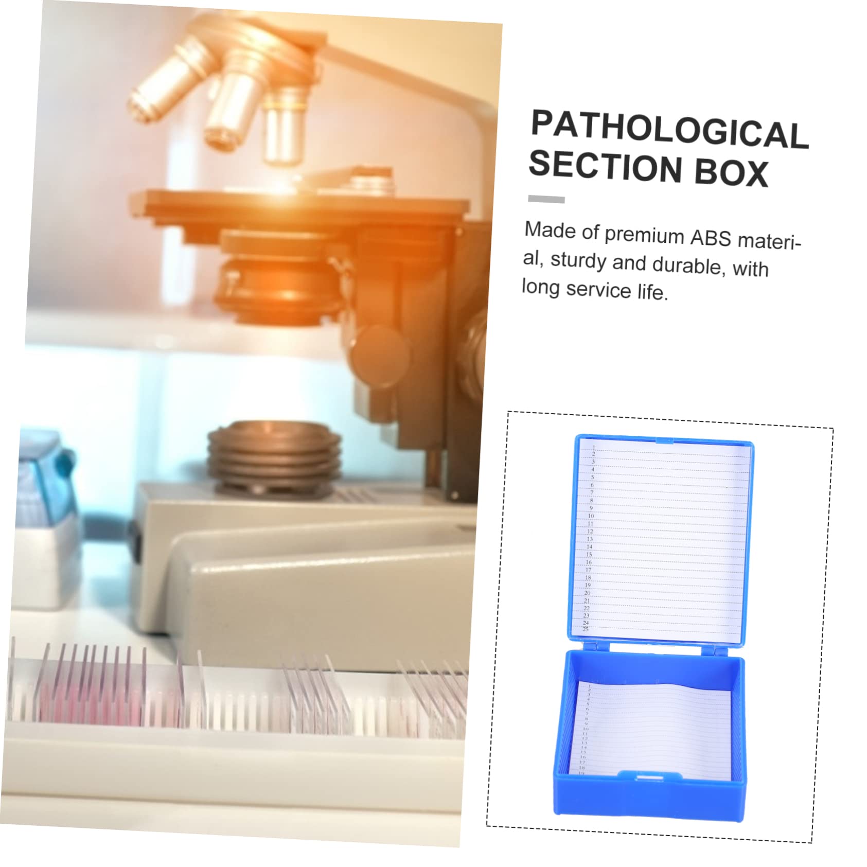 SOLUSTRE 2sets Slide Storage Case Microscope Slide Case Holder Abs Plastic Lab Boxes 2pcs*2 Color