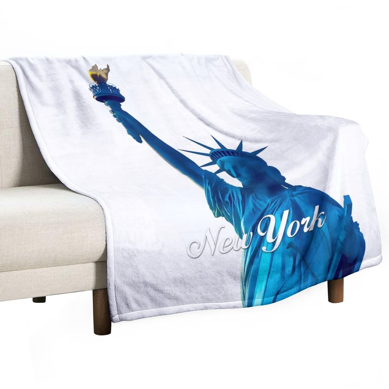 Plaid New York design statue de la Liberté pour salon