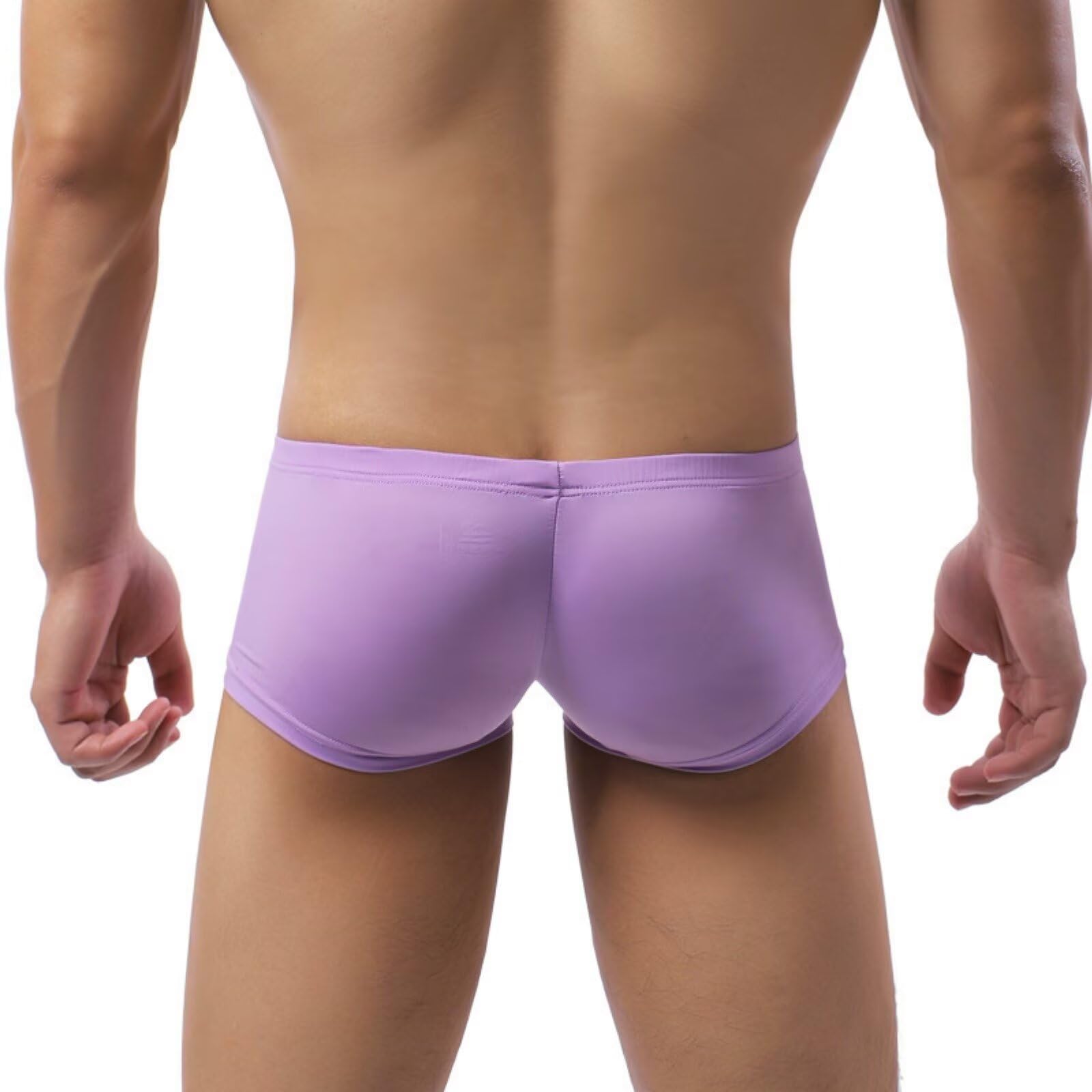 Faringoto Pantalones cortos para hombre, ropa interior gay de seda de hielo, transpirables, calzoncillos tipo bóxer