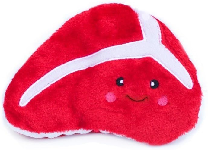 ZippyPaws - NomNomz Plush Squeaker Dog Toy For The Foodie Pup - Steak