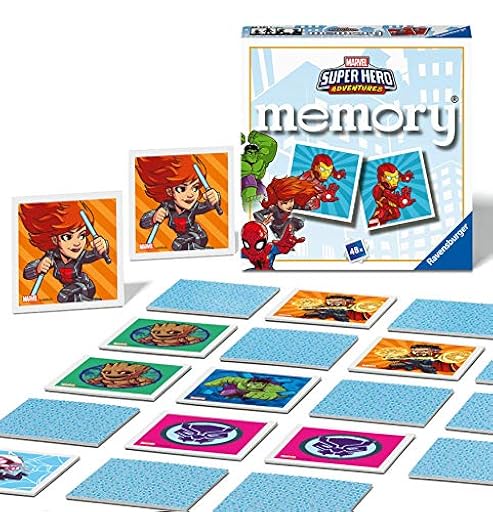 Ravensburger - Mini Memory: Marvel, Super Hero, Juego de Mesa, Juego de Mesa Niños 3 Años O Más, Juegos Educativos, Juegos de Memoria, 2-6 Jugadores, 48 Cartas | Ya disponible en tu tienda friki favorita! En mundofriki.es!
