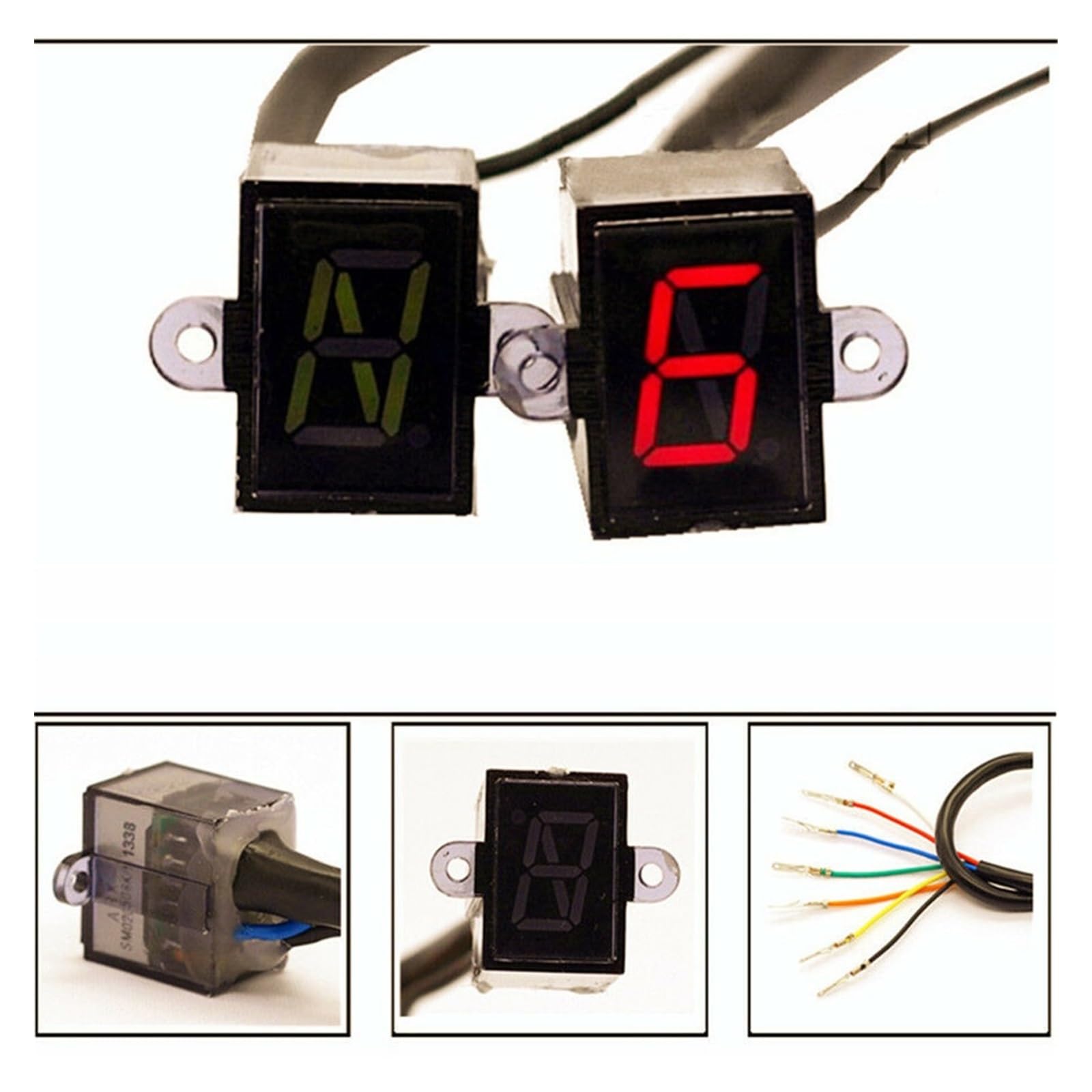 Motocicleta Indicador Engranaje Luz Indicadora De Marchas Digital Universal para Motocicleta N-6 Cambio Velocidad Pantalla LED Sensor Componente Accesorios para