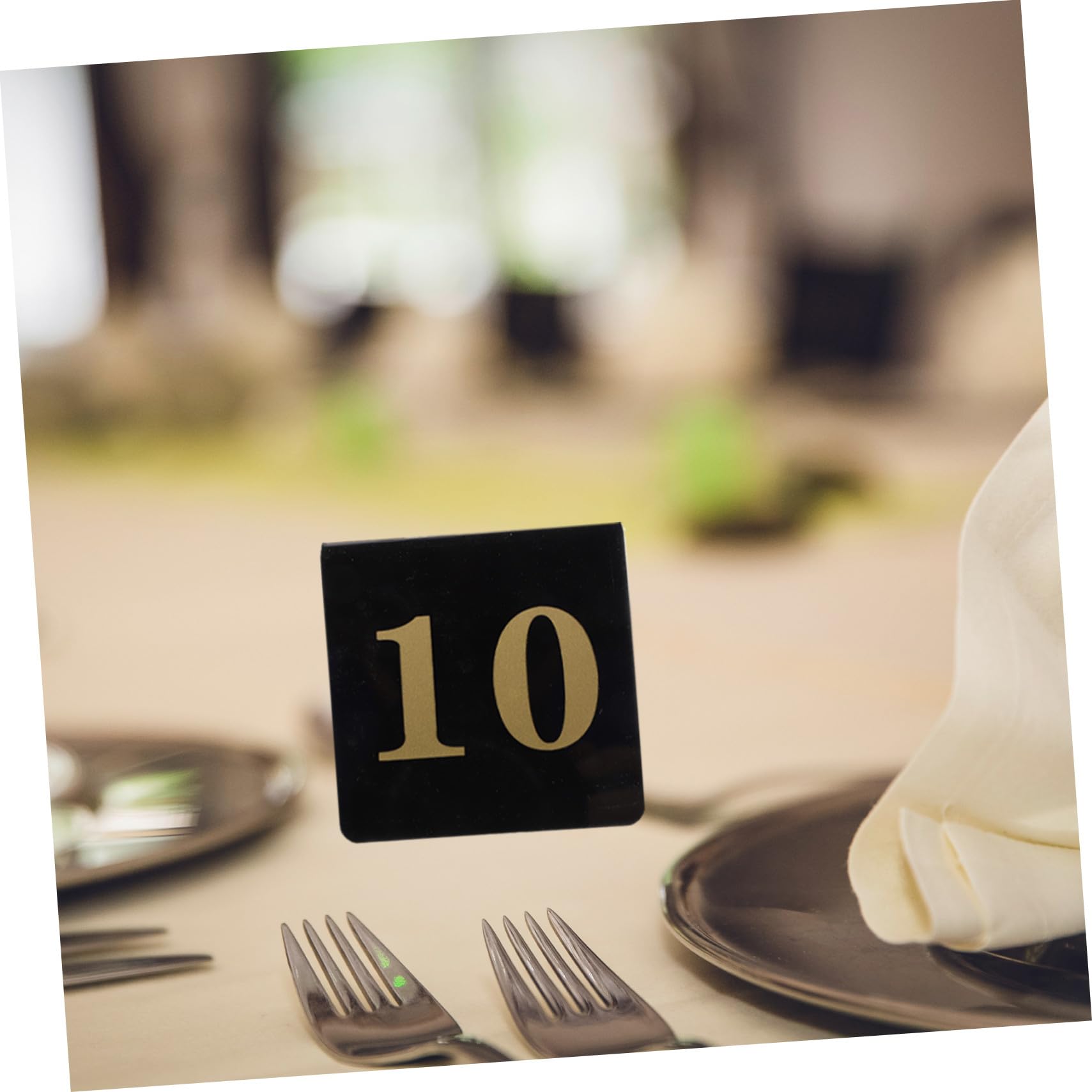 10stücke Teiliges Acryl Beidseitig Bedruckt Elegante Schwarze Tischkarten Mit Goldenen Ziffern Stabile Aufsteller Für Hochzeit Bankett Und Event-dekoration