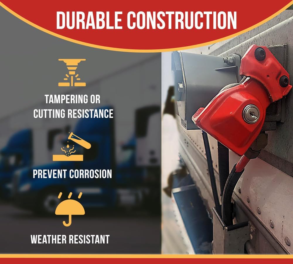 Mytee Products 2 Pack Heavy Duty Air Brake Gladhand Lock with Keyed Alike for Tractor Trailer Trucks - Cast Iron Semi Trailer Lock