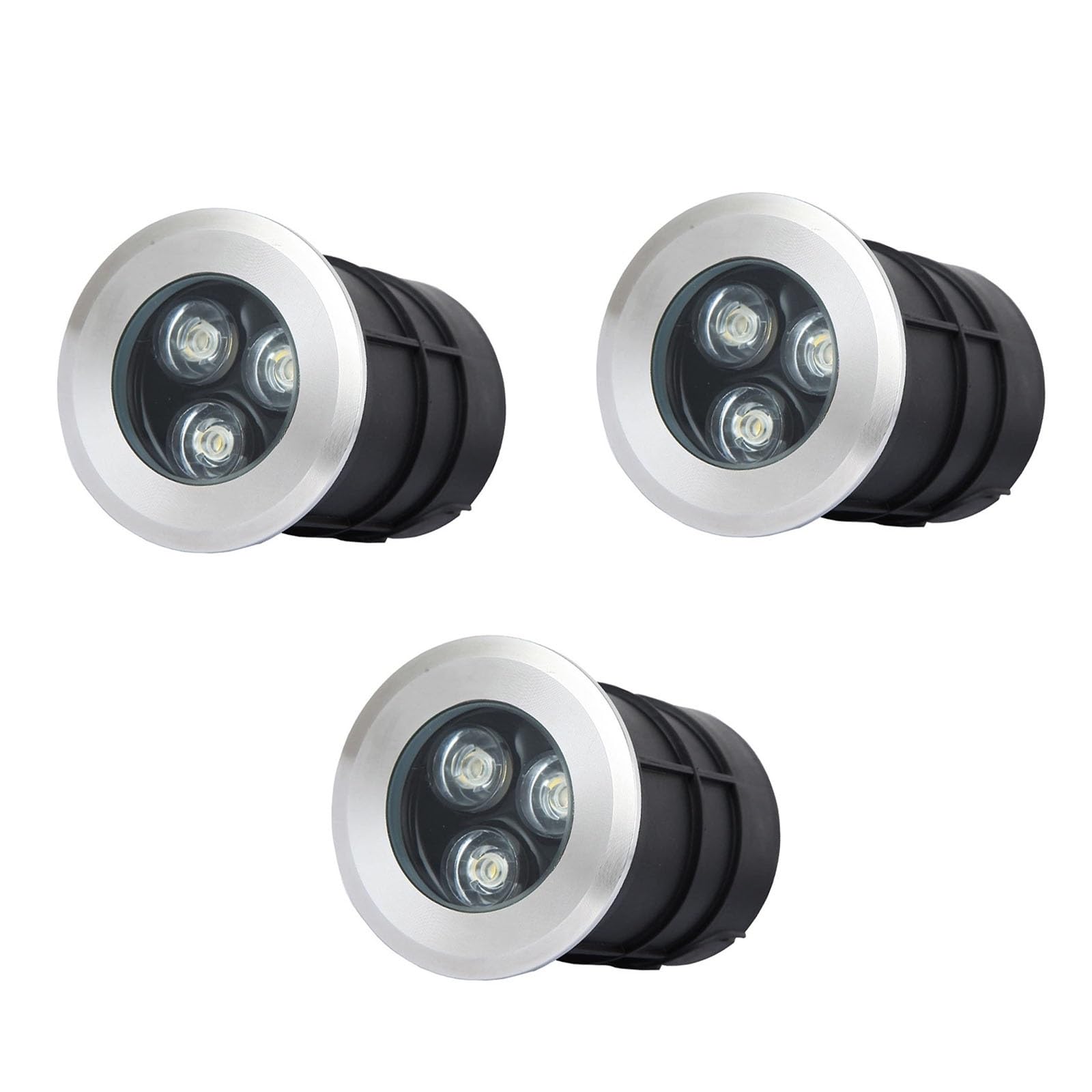 3PCS Recessed Underwater Light - Ground LED Landscape Lights, 12V/24V Miniature Underwater Recessed Spotlight, IP68 Waterproof Saltwater Pool Light, For Swimming Pool, Outdoor, Stairs ( Color : Green