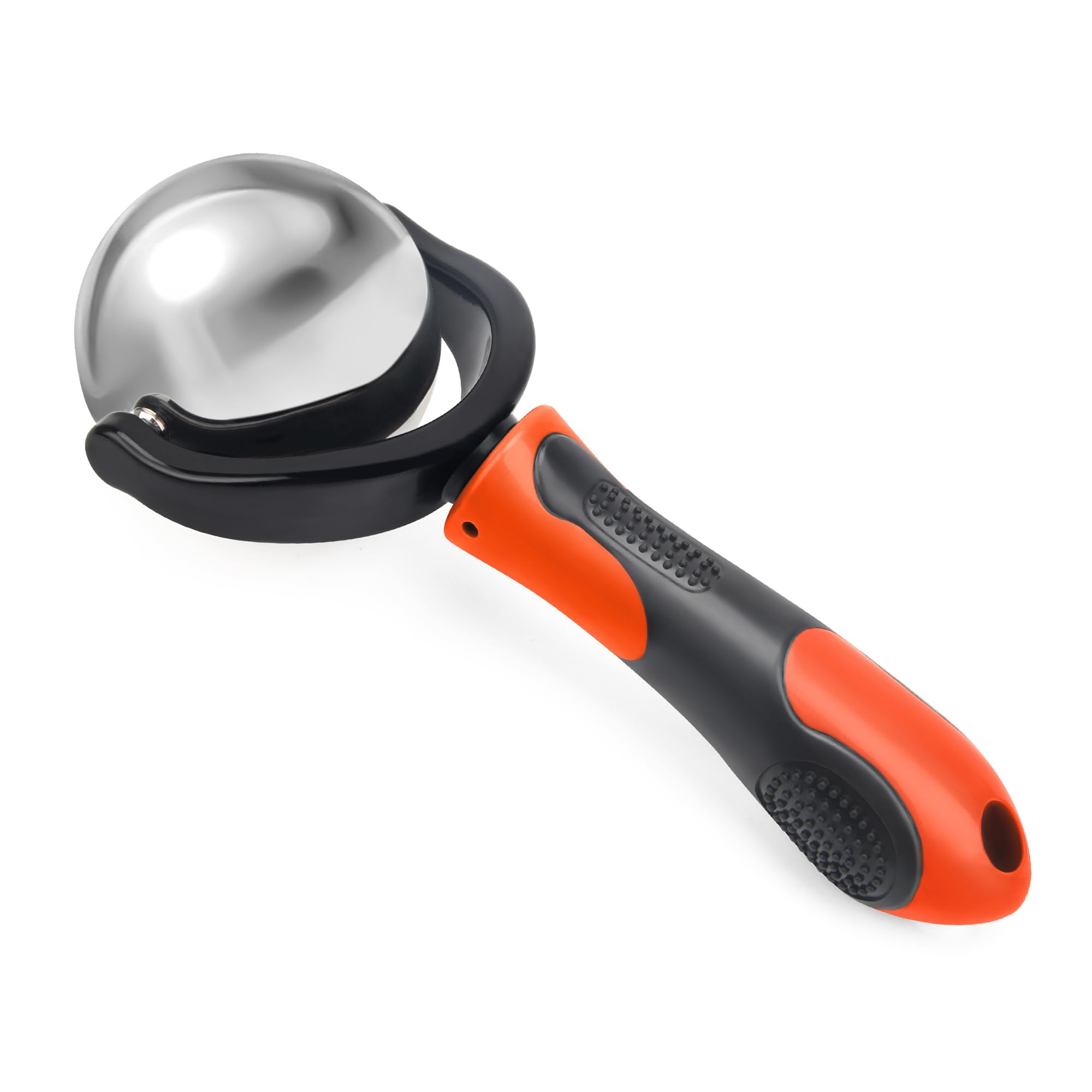 Catcan Cold Massage Roller Ball, Cold Therapy Relief, Portable Fitness Ice Roller Ball with Handle, Great Tool for Back/Neck Pain (Orange)