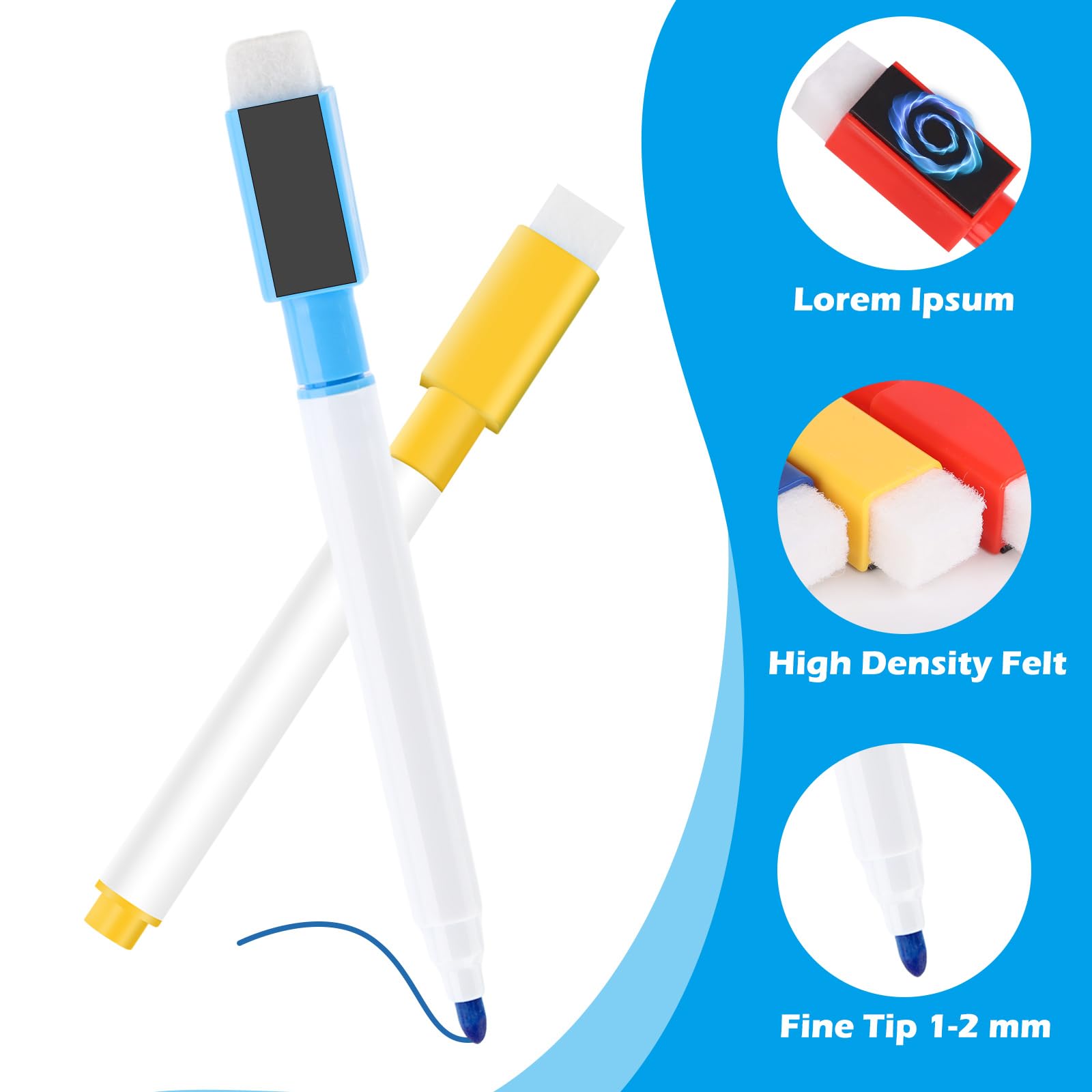 Kreidestifte Für Tafel Abwaschbar Whiteboard Marker 10-Stück Magnetische Whiteboard Stifte Und Just One