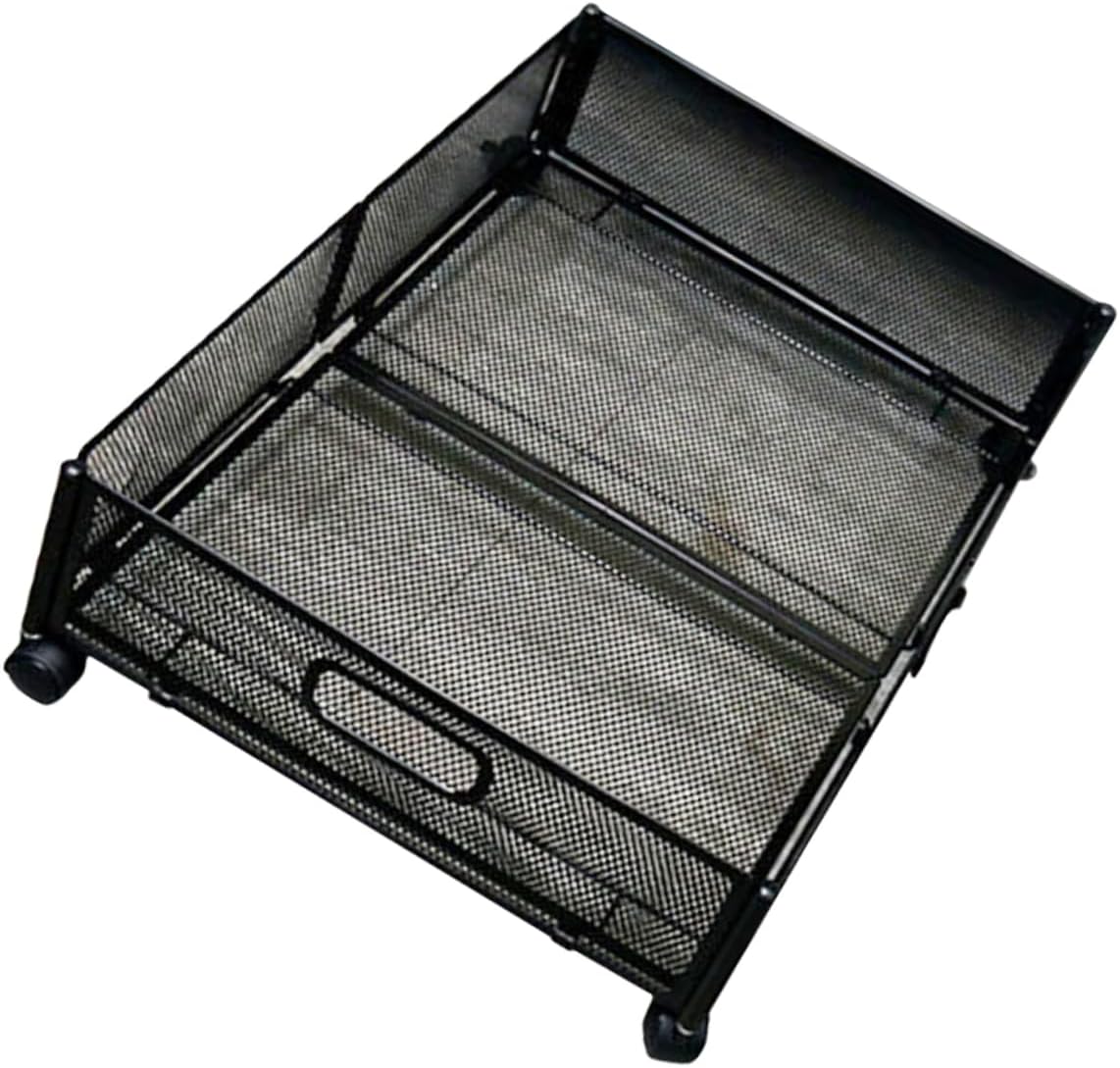 Stainless Steel under Bed Storage Rack Bed Storage Organizer Wheels Multi-purpose