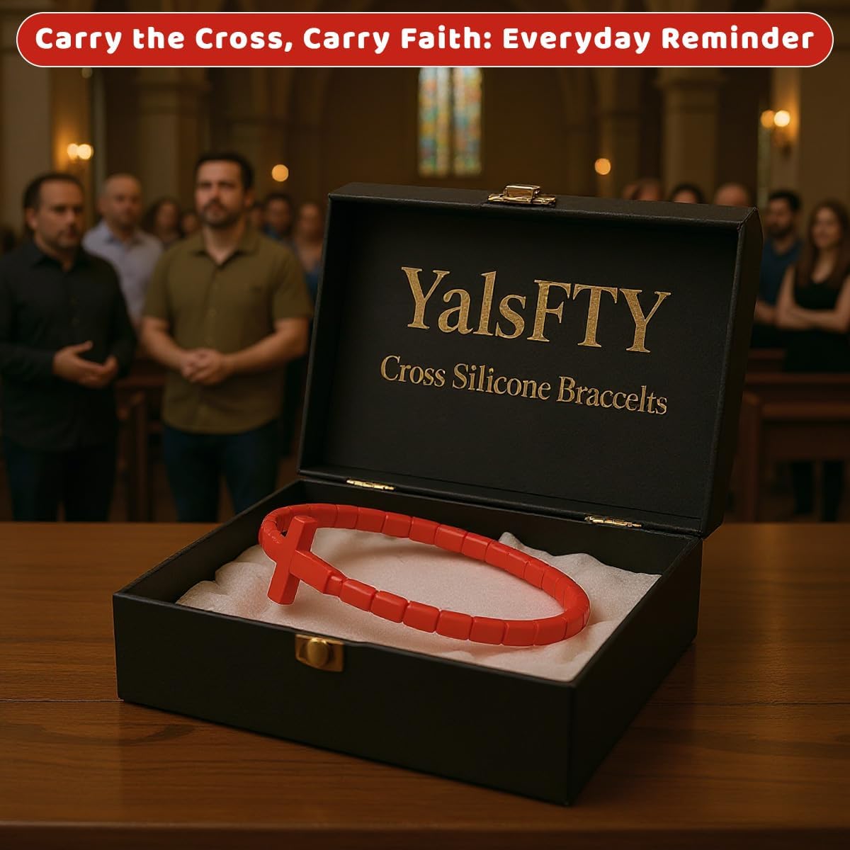 YalsFTY Silicone Cross Bracelets